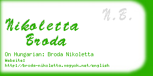 nikoletta broda business card